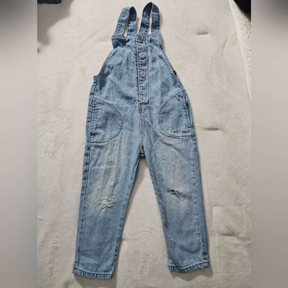 Zara Blue Denim Overalls
